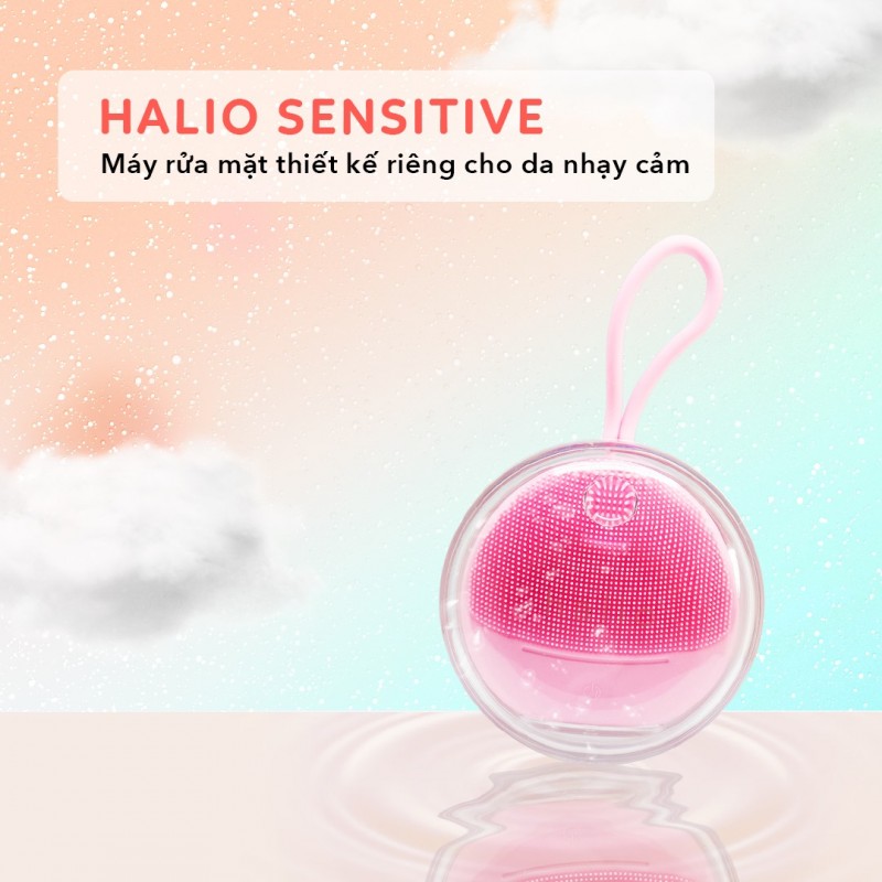 Máy Rửa Mặt Halio Dành Cho Da Nhạy Cảm Màu Hồng Nhạt Sensitive Facial Cleansing & Massaging Device - Baby Pink