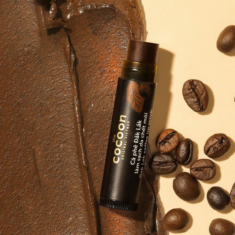 Tẩy da chết môi cà phê Đắk Lắk Cocoon môi ẩm mềm 5g