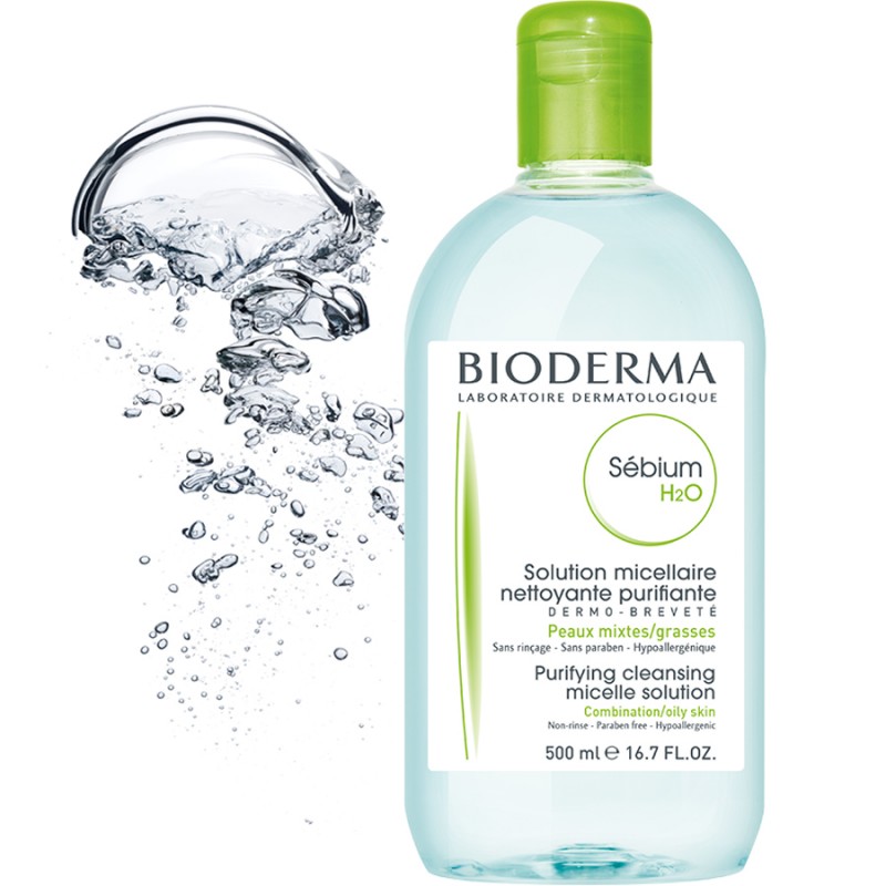 Nước Tẩy Trang Dành Cho Da Hỗn Hợp và Da Dầu Bioderma Sebium H20 500ml