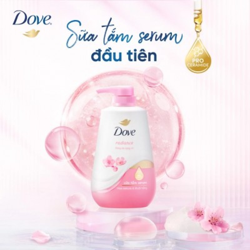 Sữa Tắm Serum Dove Pro-Ceramide Giúp Da Đàn Hồi Và Căng Bóng 500g
